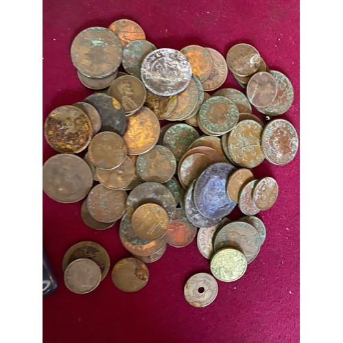 98 - Box of old coins.