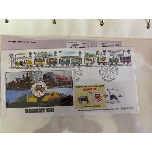 42 - Album of Train and Rail First Day Covers