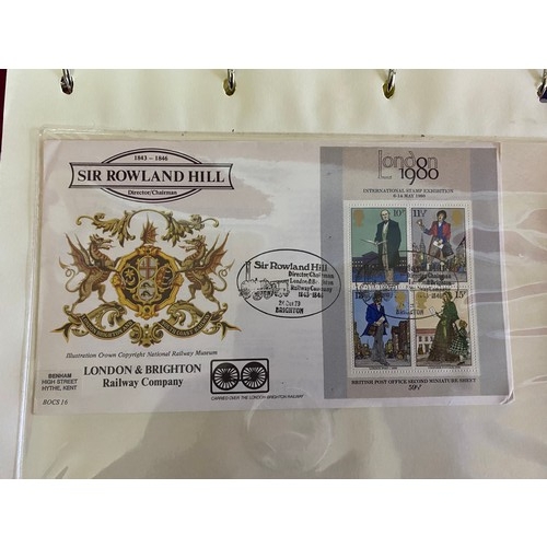 42 - Album of Train and Rail First Day Covers