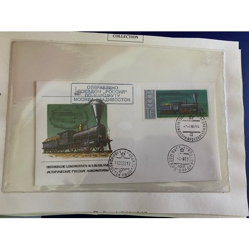 42 - Album of Train and Rail First Day Covers