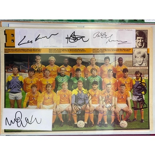 97 - 2 Blackpool FC scrap books with autographs.