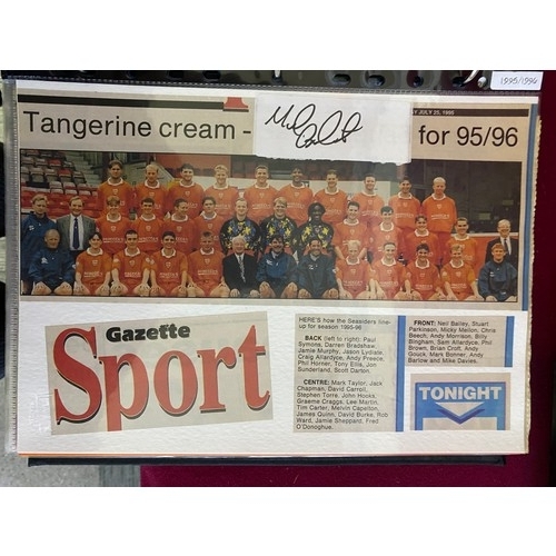 97 - 2 Blackpool FC scrap books with autographs.