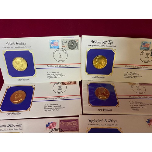 79 - Collection of USA President coin First Day Covers.