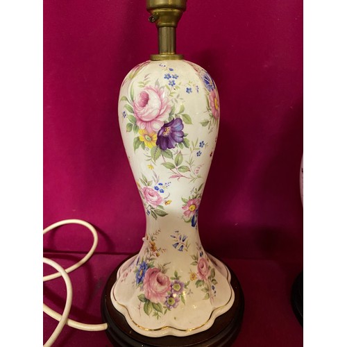 535 - 2 Vintage Ditzy floral lamp bases.