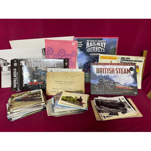 368 - Box of railwayana including railway collectables, photo's, DVD's and ephemera