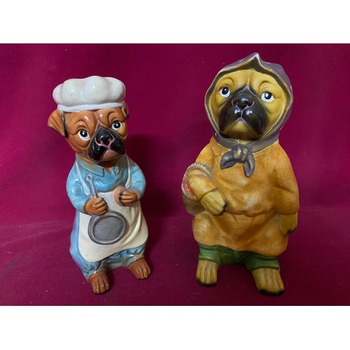 371 - 2 x vintage Bulldog money boxes.