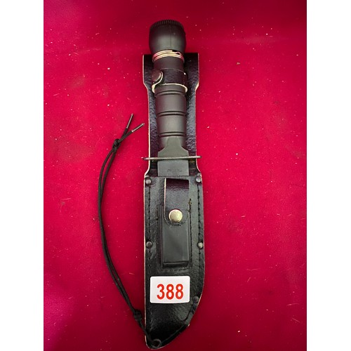 388 - Large collectable survival knife with compass inset