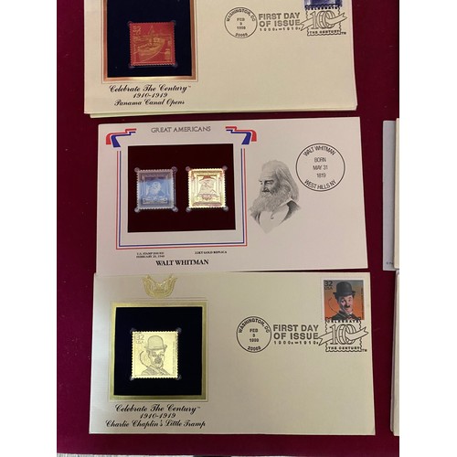 Collection of gold stamp First Day Covers including Charlie