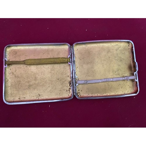 409 - WW2  H.M.S. Illustrious, Royal Navy invincible class aircraft carrier, sailors cigarette case.