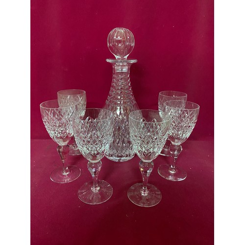 418 - Cumbria Crystal decanter and 6 glasses