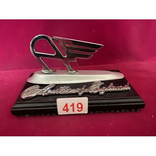 419 - Vintage Austin car mascot/hood ornament,  flying wings ornament.