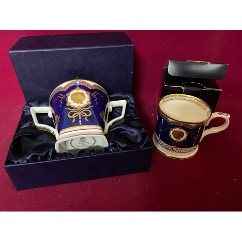 431 - Royal Worcester cup and loving cup, both boxed