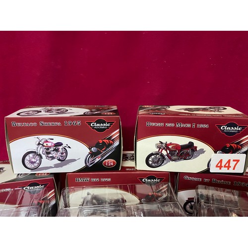 447 - Collection of 5 diecast boxed motorcycles