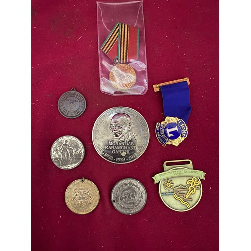 452 - Box of medals and pins