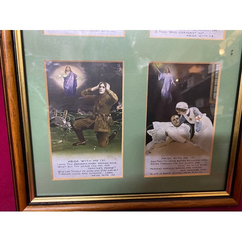 454 - World War 1 sweetheart song cards, full set in mint condition and framed