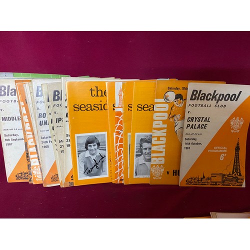 463 - Collection of approximately 40 x Blackpool FC programmes from 1960's-1970's