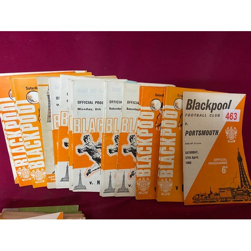 463 - Collection of approximately 40 x Blackpool FC programmes from 1960's-1970's