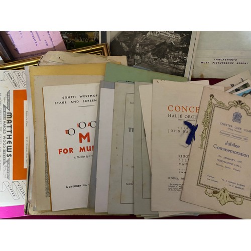 465 - Large collection of ephemera including photo's, letters and other paperwork, theatre programmes and ... 