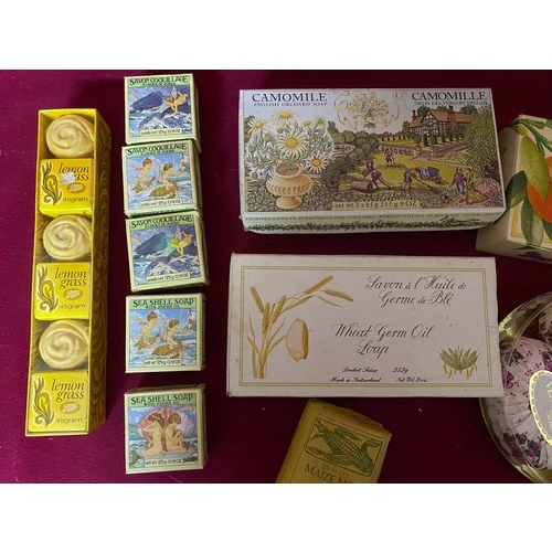 381 - Box of vintage soaps