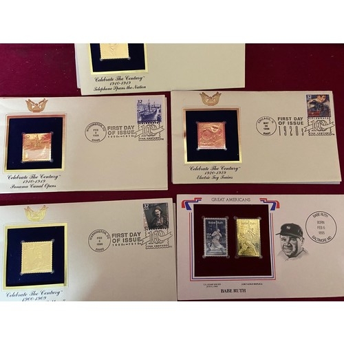 Collection of gold stamp First Day Covers including Charlie