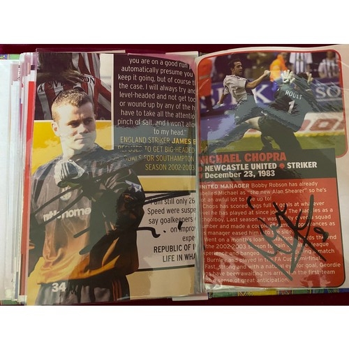 434 - Album full of original hand signed football autographs