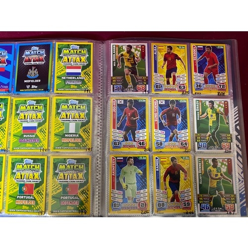 437 - Match Attax football album complete and a bag of loose cards