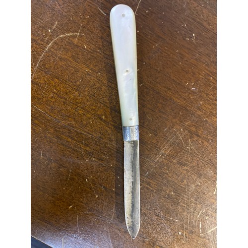 395 - Silver bladed fruit knife