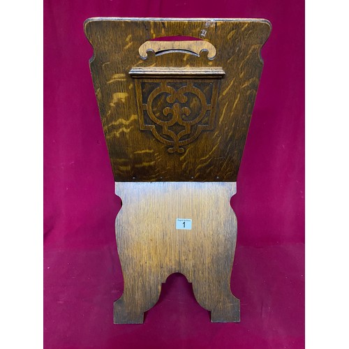 1 - Early 20th Century solid Oak folio stand