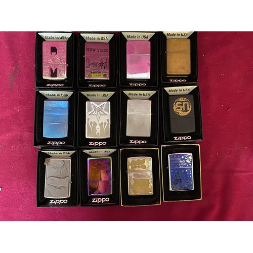 5 - Collection of 12 copy Zippo lighters