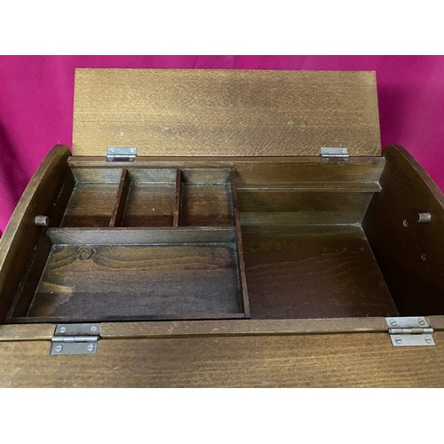 42 - Retro wooden sewing box