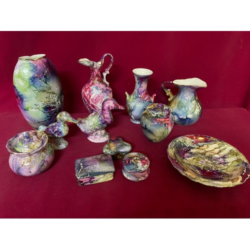 52 - Collection of 12 x handpainted Helen Bull ceramics from the 'visions' collection, 2 unmarked