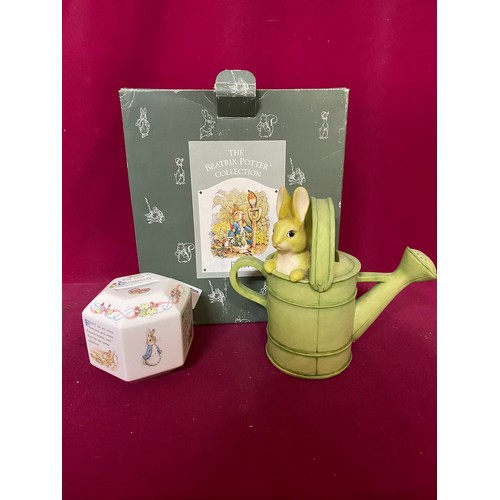 75 - 2 collectable Peter Rabbit money boxes by Frederick Warne and Co