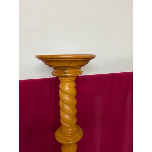 79 - Wooden pedestal plant stand standing 98 cms tall