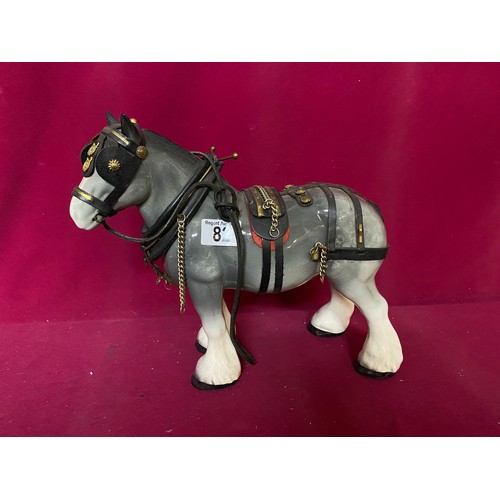 82 - Melbaware Shire horse with accessories standing 28 cms tall