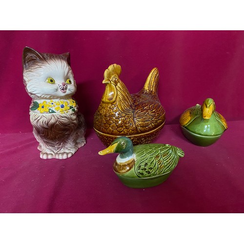 85 - Collection of 4 x vintage ceramic storage figures