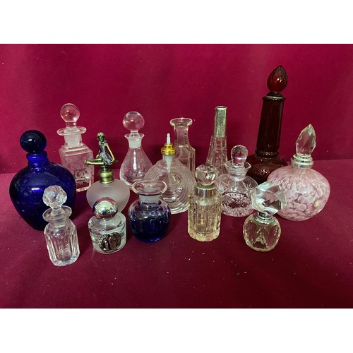 95 - Collection of vintage glass perfume bottles