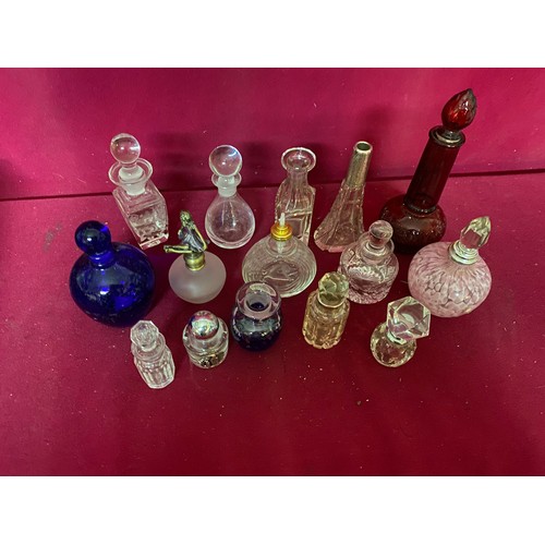 95 - Collection of vintage glass perfume bottles