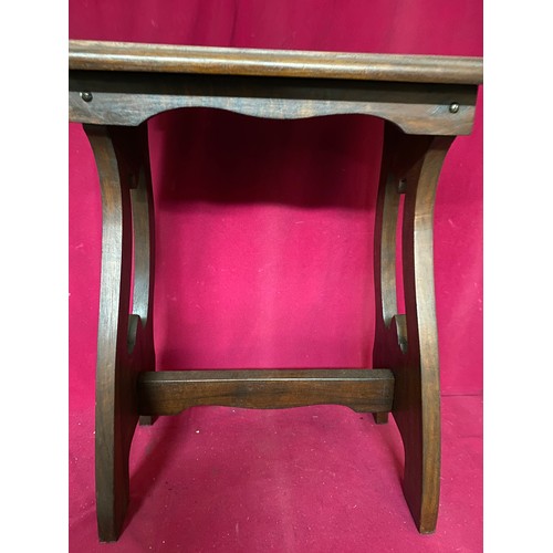 274 - Vintage solid wood church stool