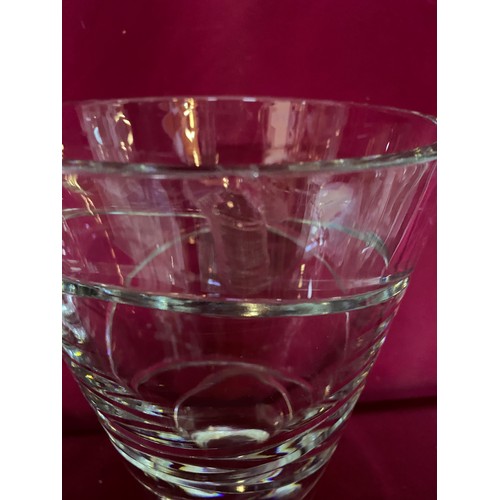 Stuart Crystal Jasper Conran fruit bowl [perfect] and large vase [chipped]