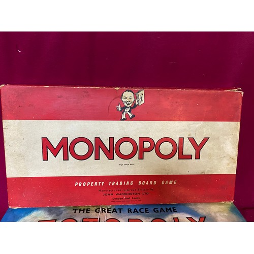 287 - Vintage original 1949 Totopoly Horse Race game and 1961 Monopoly. Both are complete.