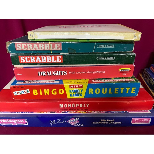 229 - Large selection of old board games.