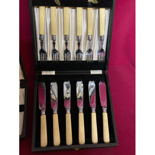 237 - 3 cased cutlery sets