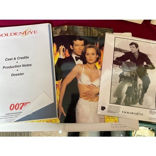 36 - 3 x James Bond press kits for 'The World is not enough', 'Tomorrow never dies' and 'Goldeneye'