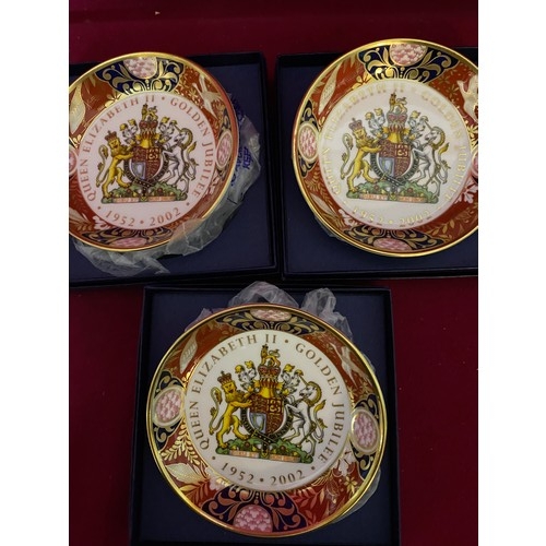 68 - 2 x limited edition Royal Worcester figurines, 'First touch' and 'first steps' and 3 x golden jubile... 