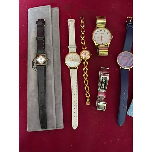 318 - Selection of 12 x ladies watches including DKNY, Sekonda, Pulsar and a vintage Disney Time Works Mic... 