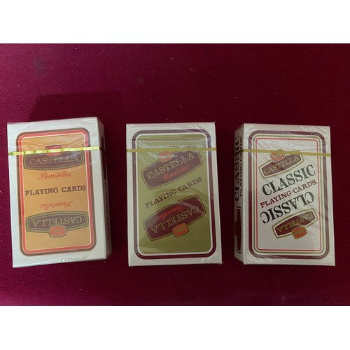 329 - Collection of dominoes, 3 packs of cards and a Silk Cut advertising cribbage set all unopened