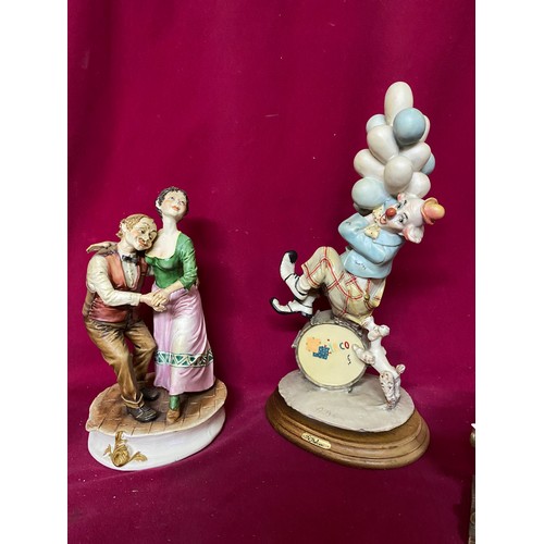 376 - 4 x Capo Di Monte figurines with largest standing 35 cms tall