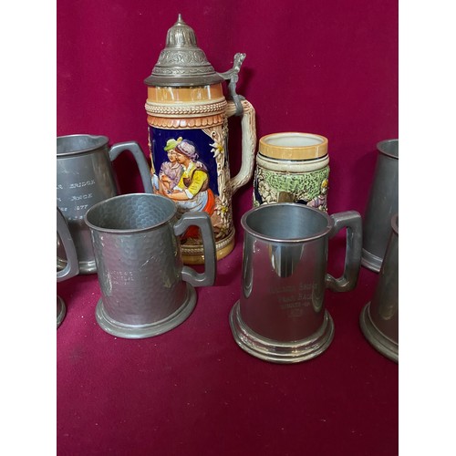 378 - Collection of 12 x assorted tankards