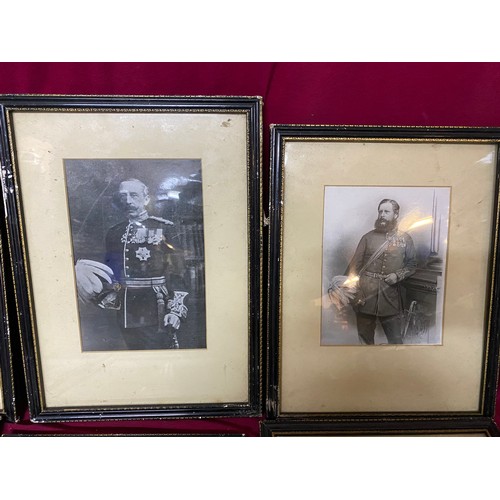 381 - 6 x framed pictures of military figures