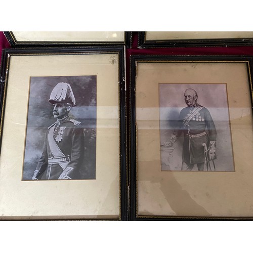 381 - 6 x framed pictures of military figures